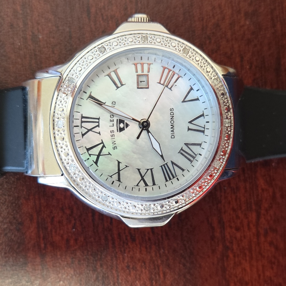 Swiss Legend Silver and Black Smartwatch